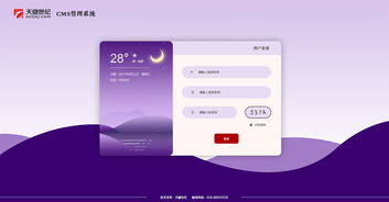 web cms后臺(tái)登錄界面